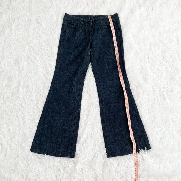 Yves Saint Laurent Flare Denim Jeans in Dark Blue - Picture 8 of 12
